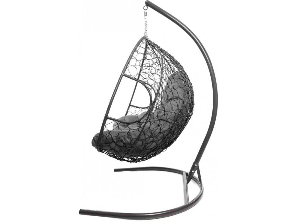 Кресло подвесное M-Group Для двоих (серый ротанг/ серая подушка)