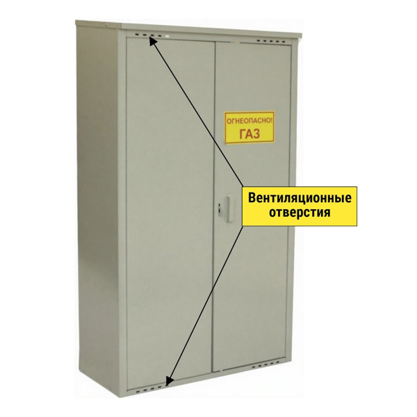 Шкаф для газового баллона Петромаш (2х50л, серый)