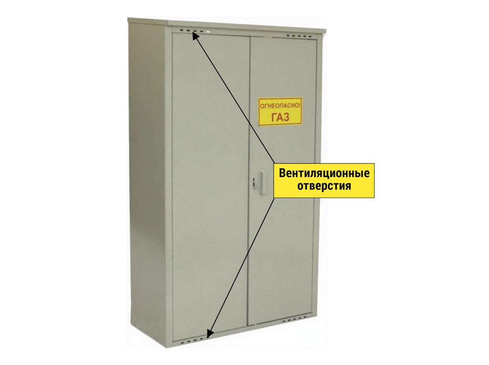 Шкаф для газового баллона Петромаш (2х50л, серый)