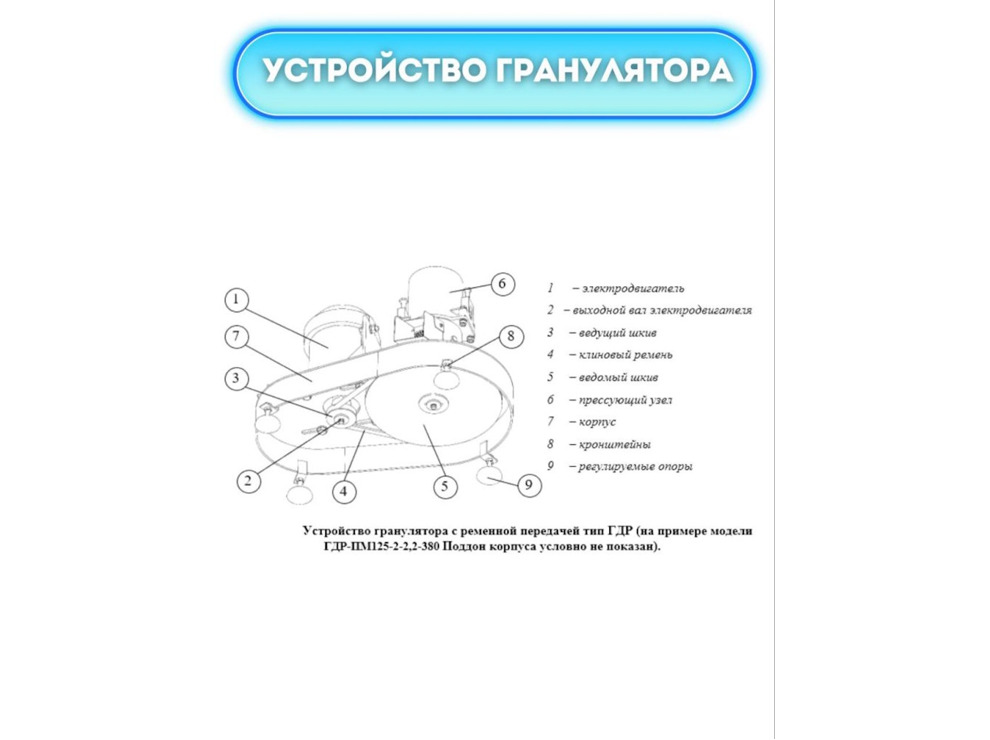 Гранулятор комбикорма ГДР-125-220В (до 80 кг/ч)