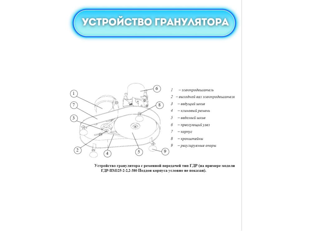 Гранулятор комбикорма ГДР-125-380В (до 100 кг/час)