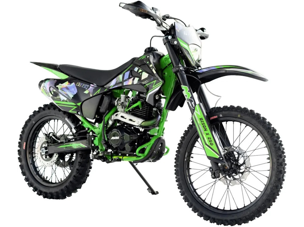 Эндуро мотоцикл AVM BisonX 250 зеленый