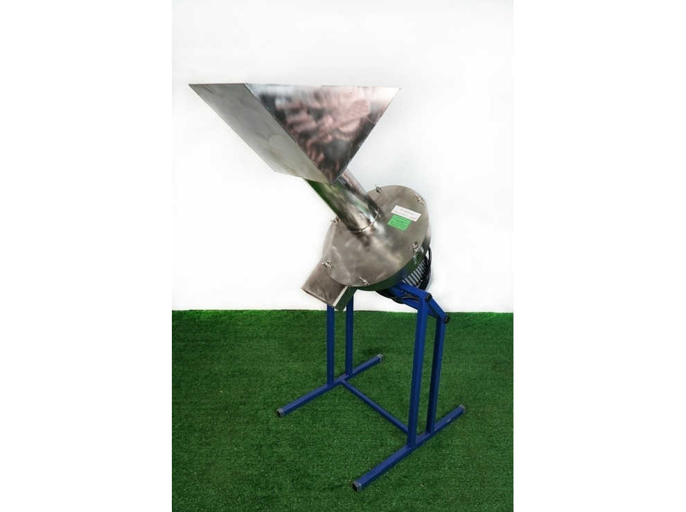 Измельчитель яблок, фруктов и овощей Кубанец-500Я, 800 кг/ч, нержавейка,  бункер 11л на подставке