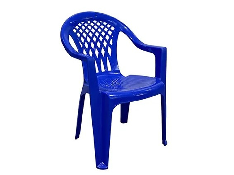 Пластиковый стул (кресло, синее)