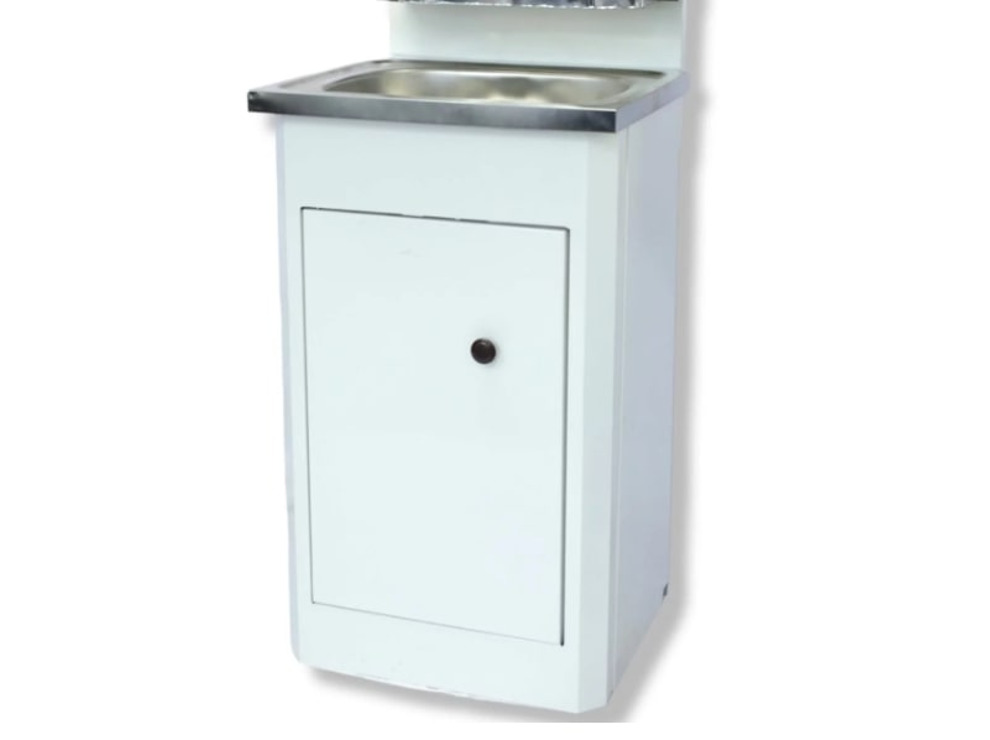 Умывальник Дачный Петромаш, белый (мойка и бак из нержавеющей стали) 20л с подогревом