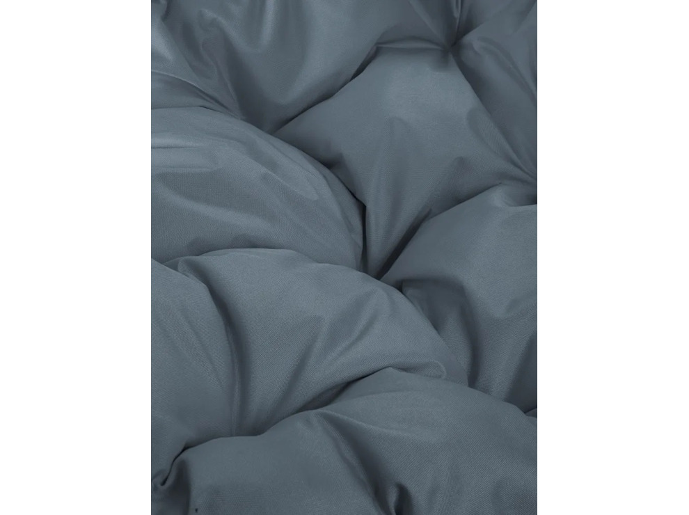 Кресло подвесное M-Group Капля (белый ротанг/серая подушка)