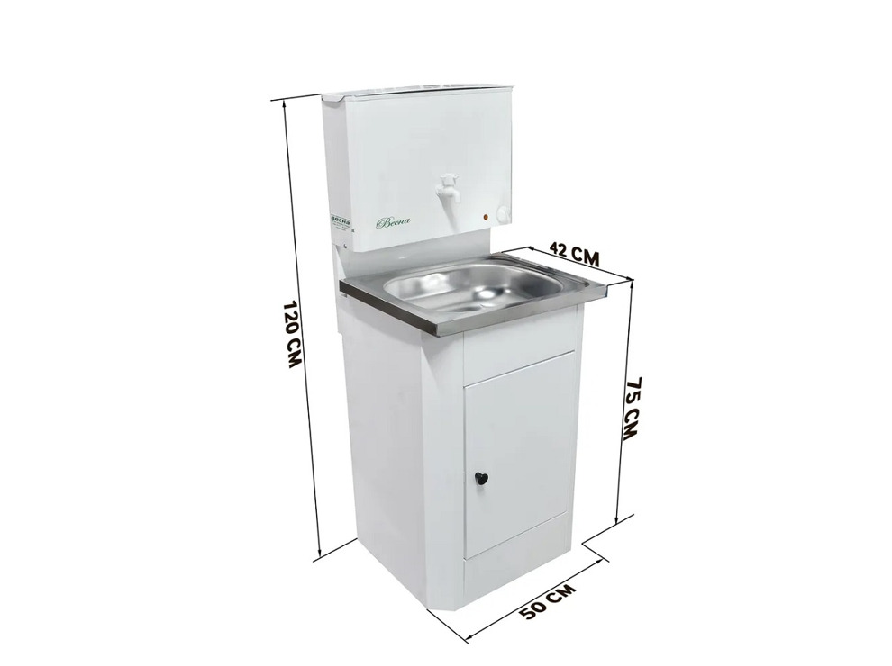 Умывальник "Весна" с ЭВН  (мойка нержавейка, белый)