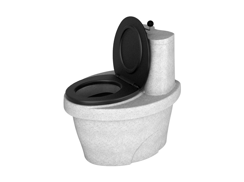 Биотуалет торфяной Rostok (Росток) с термосиденьем, белый