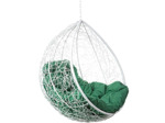 Кресло подвесное BiGarden Tropica White BS (без стойки,зеленая подушка)
