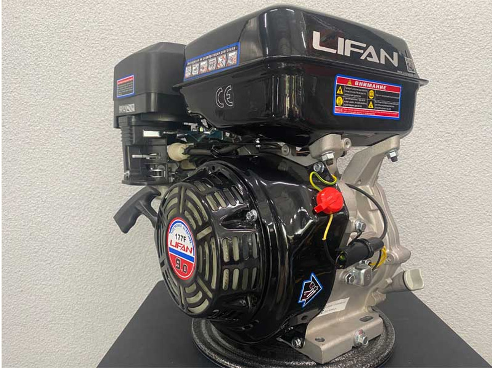 Двигатель бензиновый Lifan 177F (вал 25мм под шпонку, 90x90) 9л.с