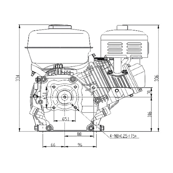 Двигатель бензиновый STARK GX210 S (вал 25мм шлицевой) 7 л.с