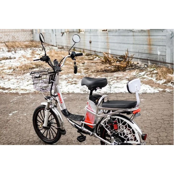 Электровелосипед AVM E-ALFA 20 Pro, серебристый