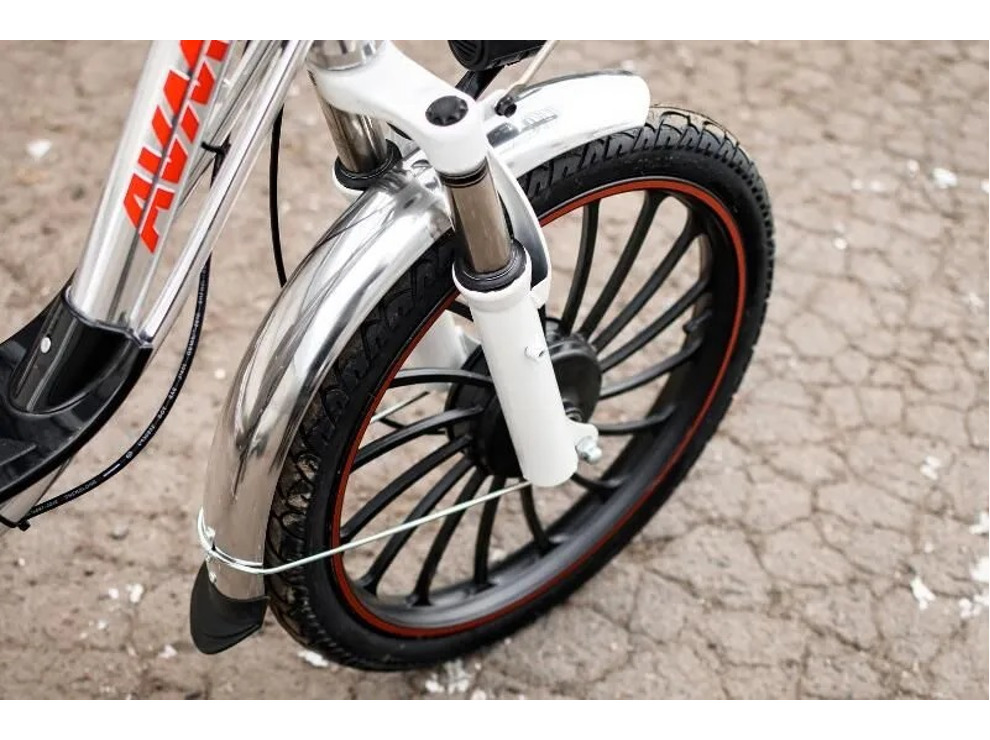 Электровелосипед AVM E-ALFA 20 Pro, серебристый