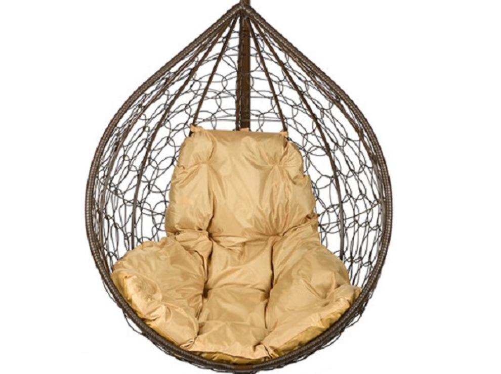 Кресло подвесное BiGarden Tropica Brown BS (без стойки, бежевая подушка)