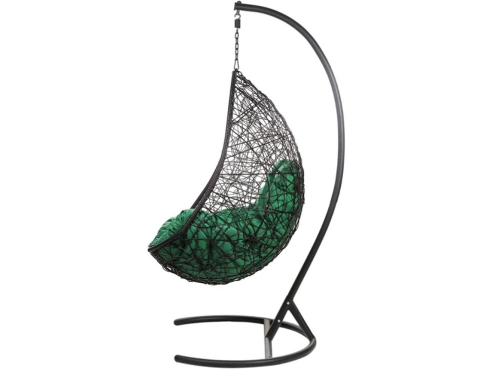 Кресло подвесное BiGarden Easy Black (зеленая подушка)