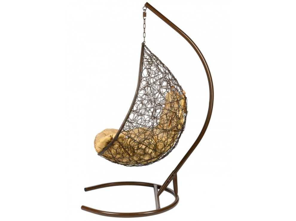 Кресло подвесное BiGarden Easy Brown (бежевая подушка)