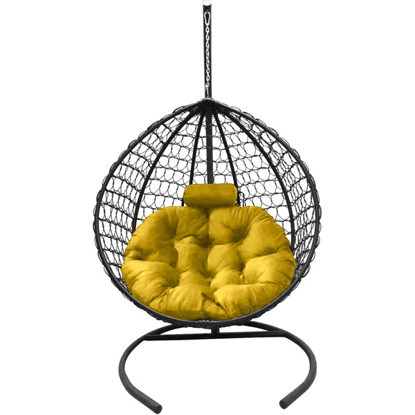 Подвесное кресло Кокон Капля Премиум (жёлтый)