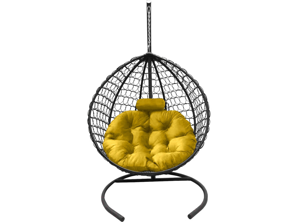 Подвесное кресло Кокон Капля Премиум (жёлтый)