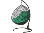 Кресло подвесное BiGarden Gemini Black (двойной, зеленая подушка)