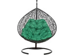 Кресло подвесное BiGarden Gemini Black (двойной, зеленая подушка)