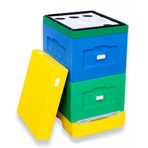 Улей "Дадан" 10-рамочный (2 корпуса Дадан, 1 корпус магазин, подкормушник)