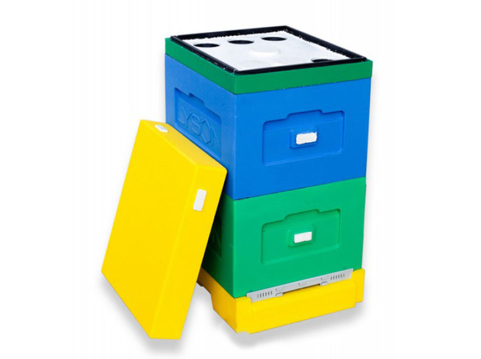 Улей "Дадан" 10-рамочный (2 корпуса Дадан, 1 корпус магазин, подкормушник)