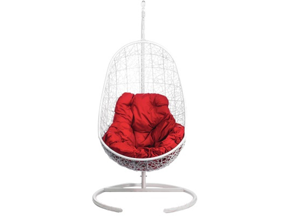 Кресло подвесное BiGarden Easy White (красная подушка)