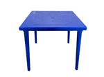 Пластиковый стол квадратный (синий)