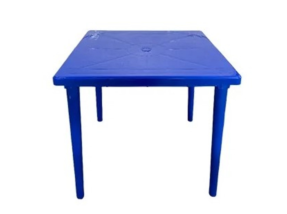 Пластиковый стол квадратный (синий)
