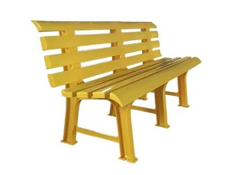 Пластиковая скамейка (желтая)