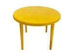 Пластиковый стол круглый (желтый)
