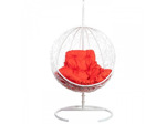 Кресло подвесное BiGarden Kokos White (красная подушка)
