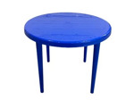 Пластиковый стол круглый (синий)