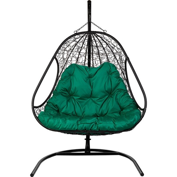 Кресло подвесное BiGarden Primavera Black (зеленая подушка)