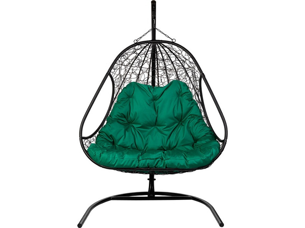 Кресло подвесное BiGarden Primavera Black (зеленая подушка)