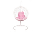 Кресло подвесное BiGarden Kokos White (розовая подушка)
