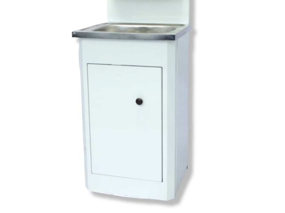 Умывальник Дачный Петромаш, белый (мойка и бак из нержавеющей стали) 15л с подогревом