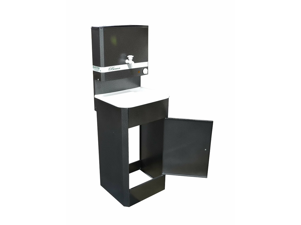 Умывальник "Весна" мини с ЭВН (мойка пластик, серебро)