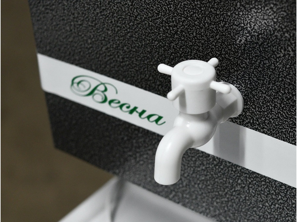 Умывальник "Весна" мини с ЭВН (мойка пластик, серебро)