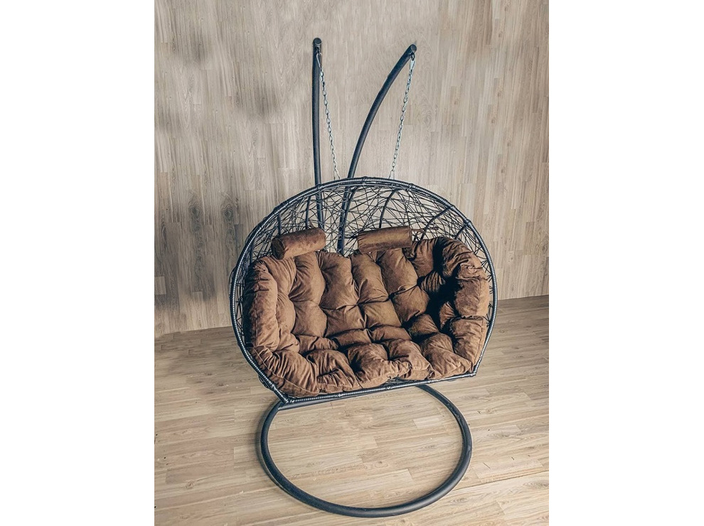 Подвесное кресло Кокон Дабл (коричневый)