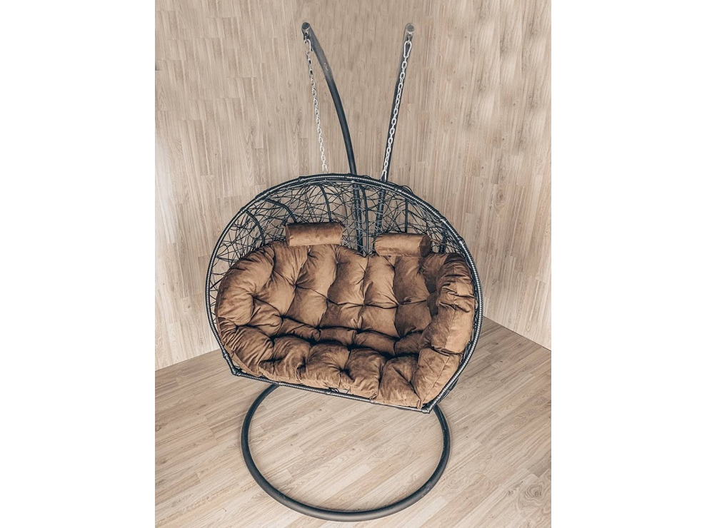Подвесное кресло Кокон Дабл (коричневый)