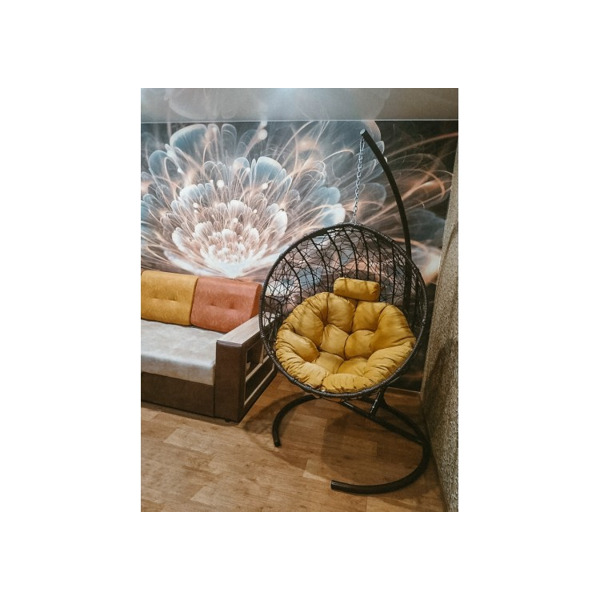 Подвесное кресло Кокон Круглое Стандарт (жёлтый)
