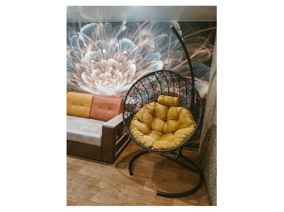 Подвесное кресло Кокон Круглое Стандарт (жёлтый)