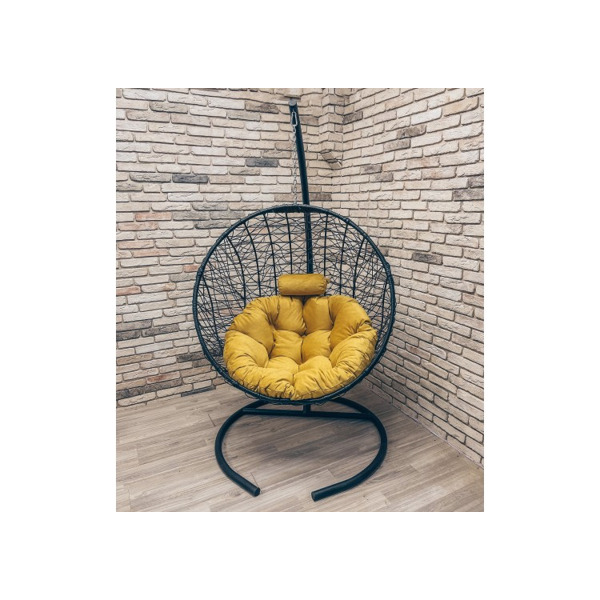 Подвесное кресло Кокон Круглое Стандарт (жёлтый)