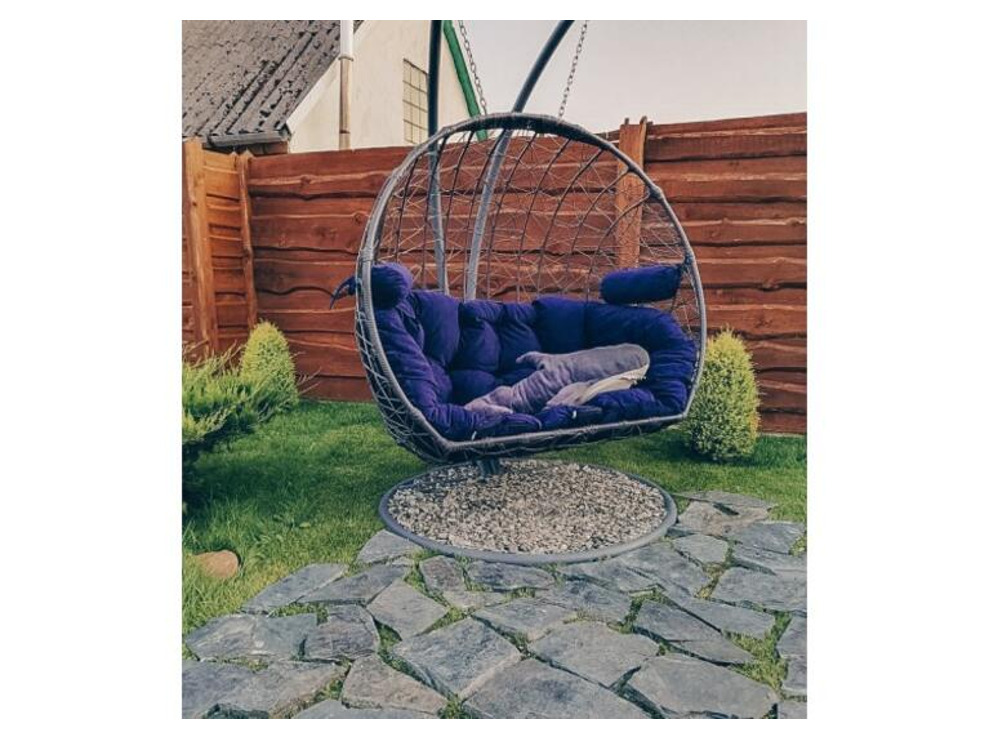 Подвесное кресло Кокон Дабл (синий)