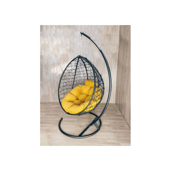Подвесное кресло Кокон Капля Премиум (жёлтый)