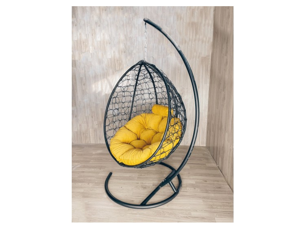 Подвесное кресло Кокон Капля Премиум (жёлтый)