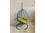 Подвесное кресло Кокон Капля Премиум (серый/зелёный)