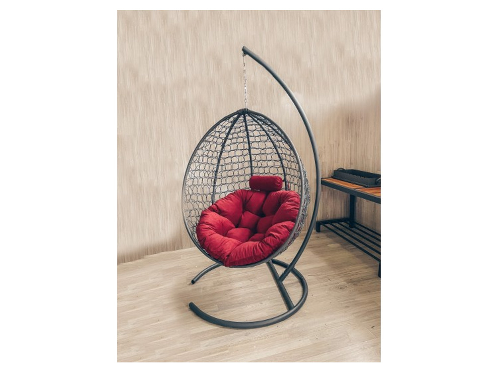 Подвесное кресло Кокон Капля Премиум (красный)