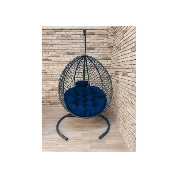 Подвесное кресло Кокон Капля Премиум (синий)